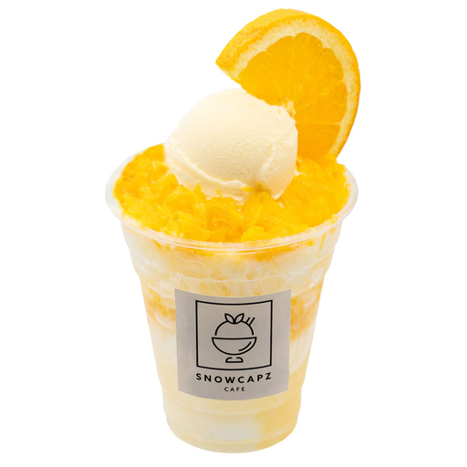 Snowcapz Cafe's Orange Mountain Shaved Ice